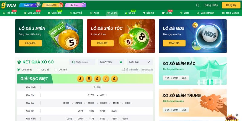 9WIN - Nhà Cái Đang “Làm Mưa Làm Gió” Trên Thị Trường Việt 2 Tìm hiểu thông tin về sảnh xổ số tại 9WIN